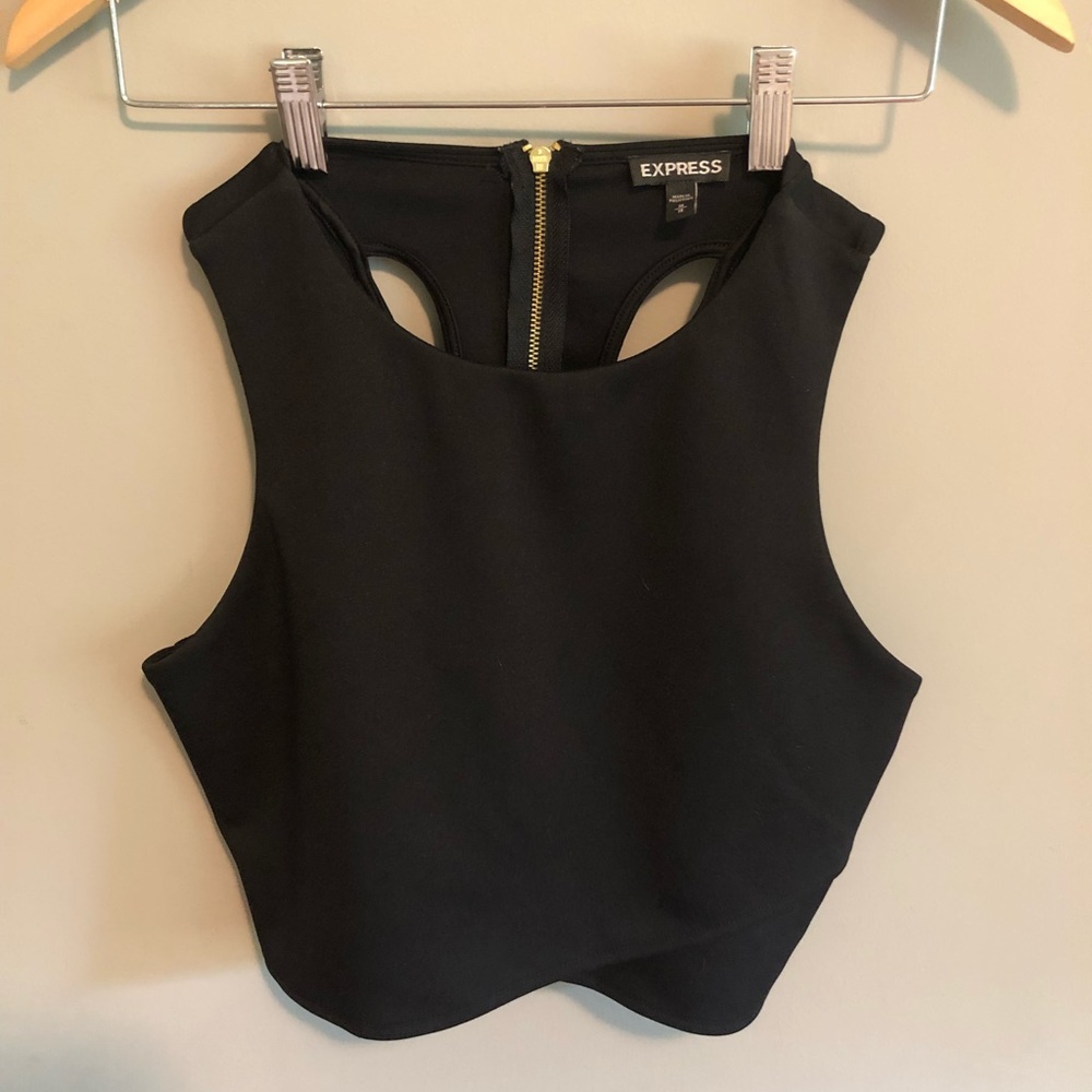 Express Black Crop Top